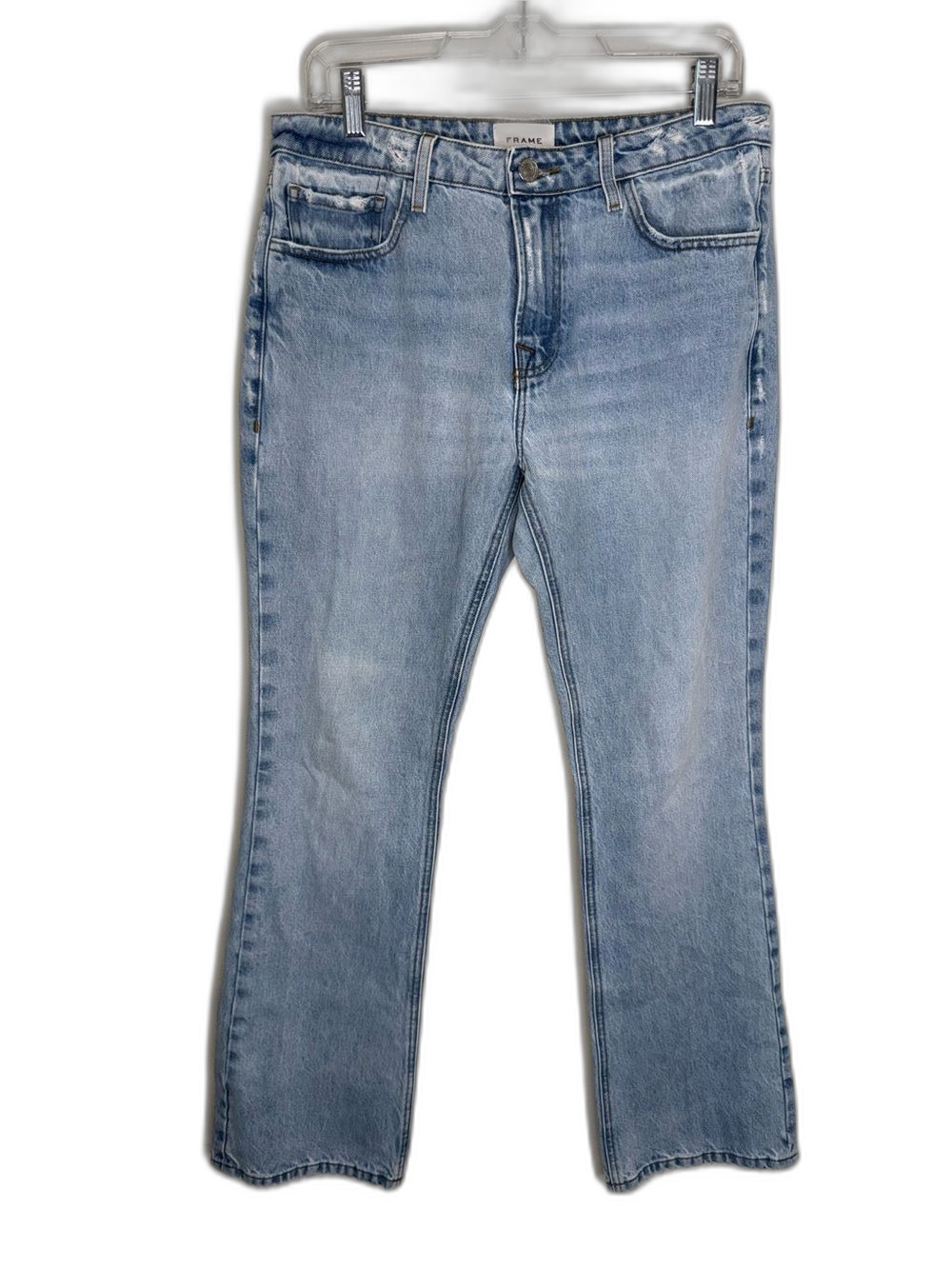 Frame Jeans Women’s 28 The Low Boot Denim Light Blue Flare !